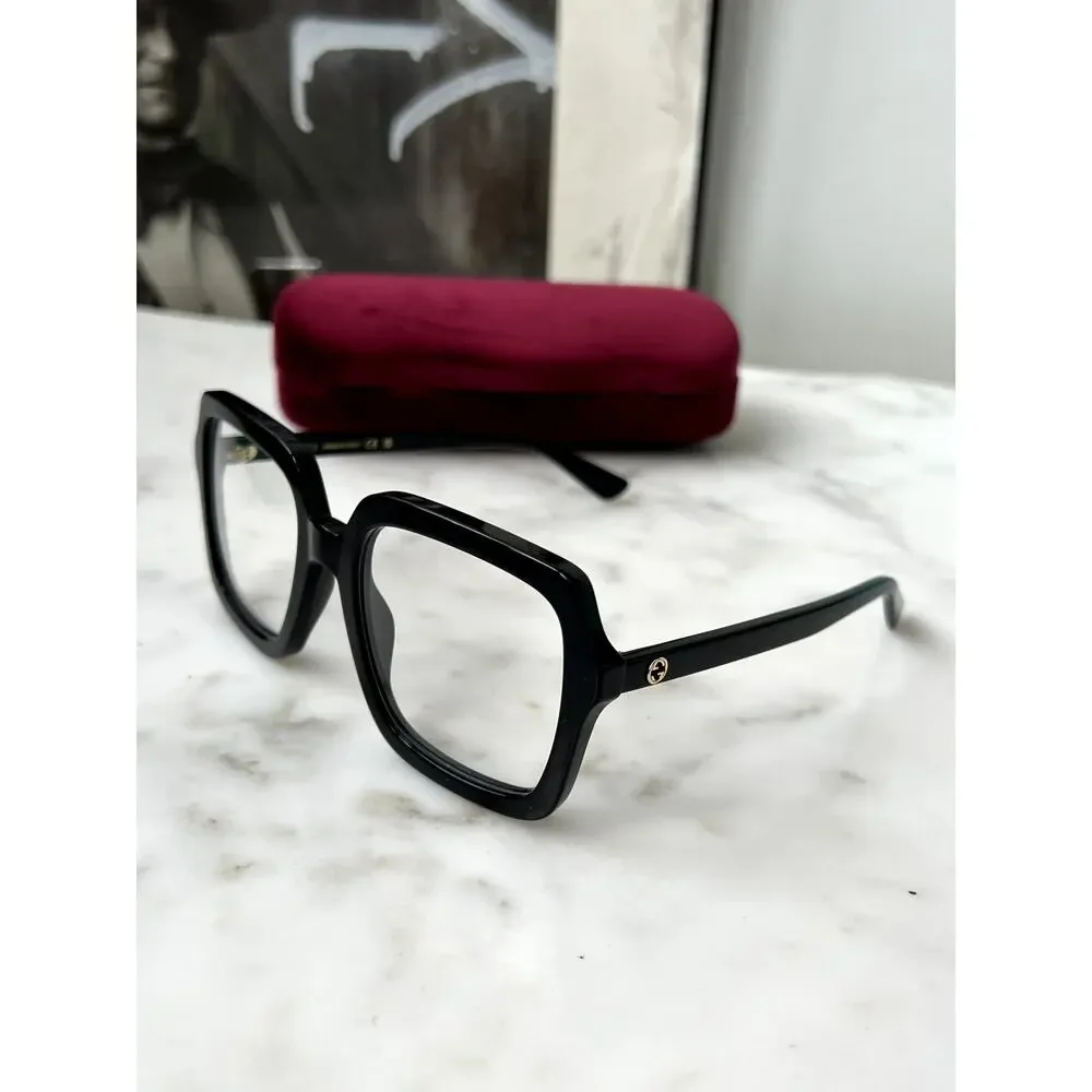 NEW Gucci GG1318O Black Square Eyeglasses Frames